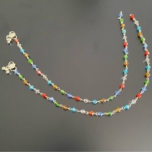 Pair of anklets NEW Multi color beaded anklets